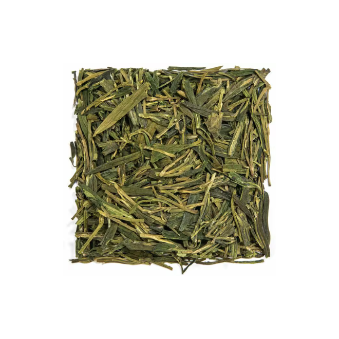 Chinese Dragon Well (Long Jing) loose leaf green tea from The Delicious Plant