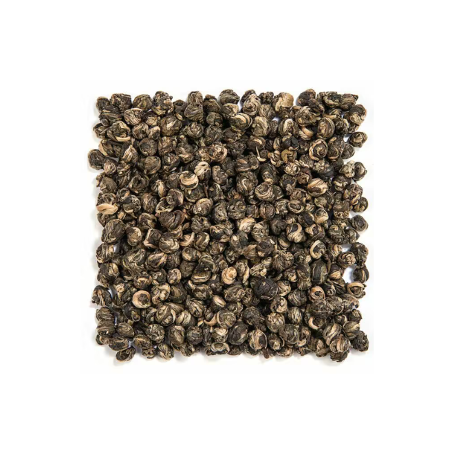Jasmine Dragon Pearls hand-rolled green tea from The Delicious Plant
