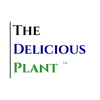 The Delicious Plant logo on a plain white background, with the words 'THE DELICIOUS PLANT' in black, blue, and green text.